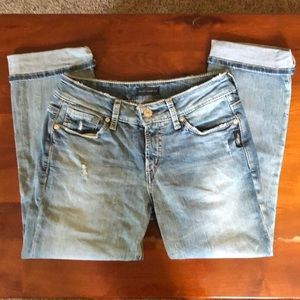 Silver Suki Capri deconstructed look 27x22 .5